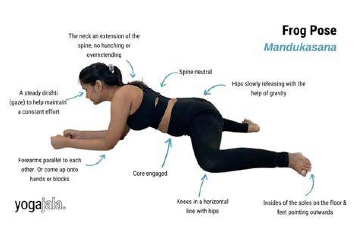 Mandukasana yoga pose, or frog pose , is a great hip opener. Hip