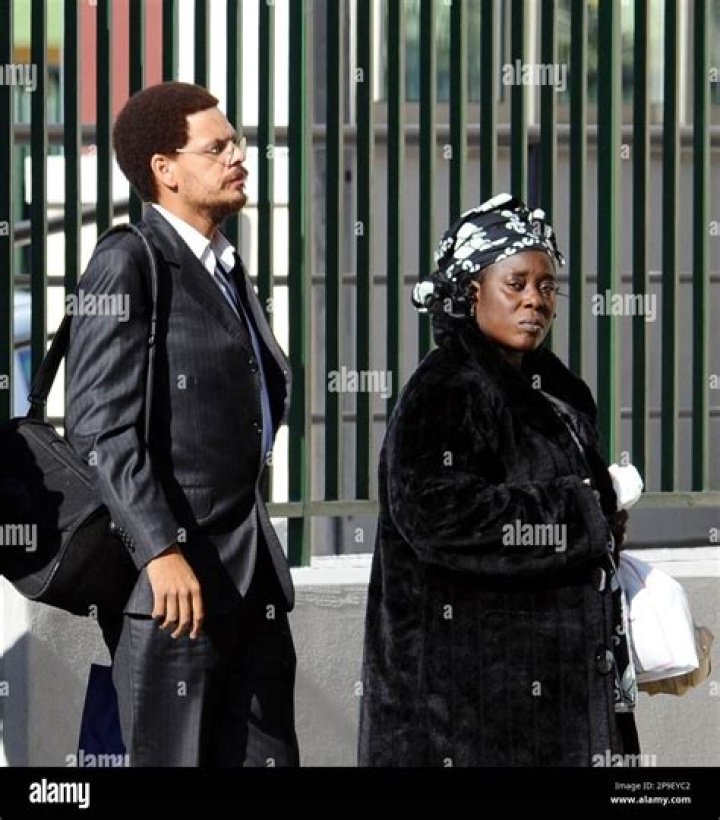 Nelson Lumumba Lee, left, grandson of Miriam Makeba, the South African