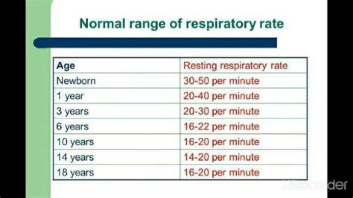 Normal Respiratory Rate According To Age YouTube