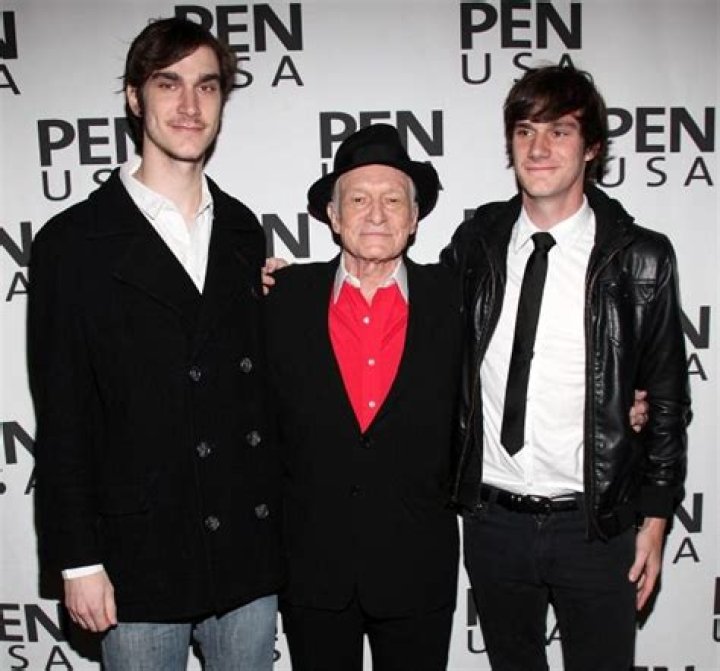 Remarkable publisher Hugh Hefner and his family wife and children
