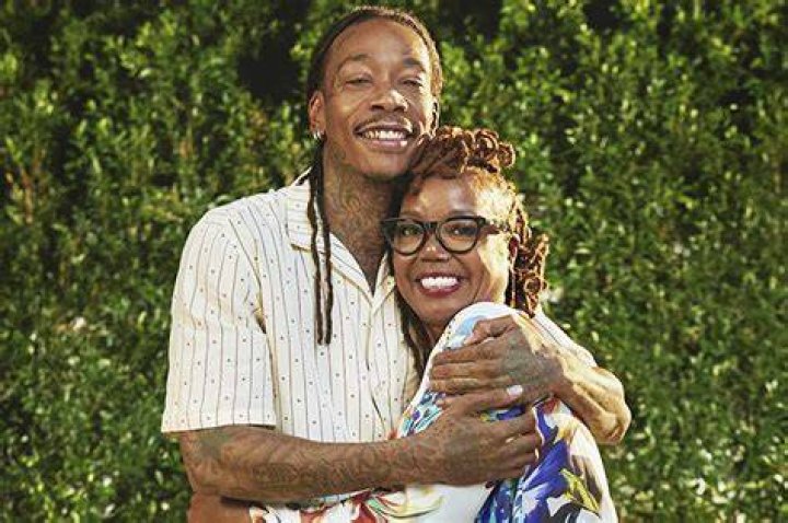 Wiz Khalifa brought his mom, Peachie Wimbush, and his young son